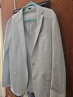 jf j.ferrar Light Gray Men's Single-Breasted Blazer